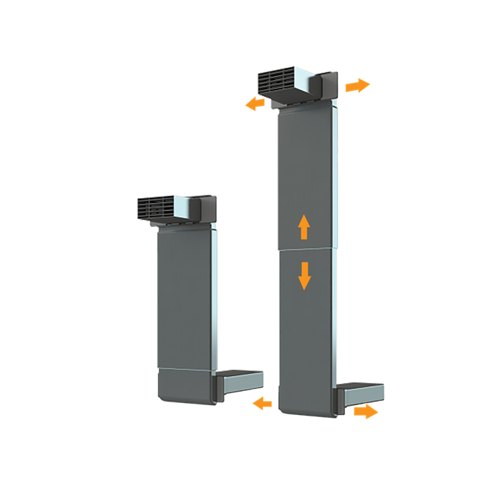 Vloerventilatiekokers met zwart muurrooster PP | Crawlspace ventilator with black louver PP | Bekriechungsraumbelüfter mit schwarzem Luftschlitz PP | Évent de vide sanitaire avec grille noire PP