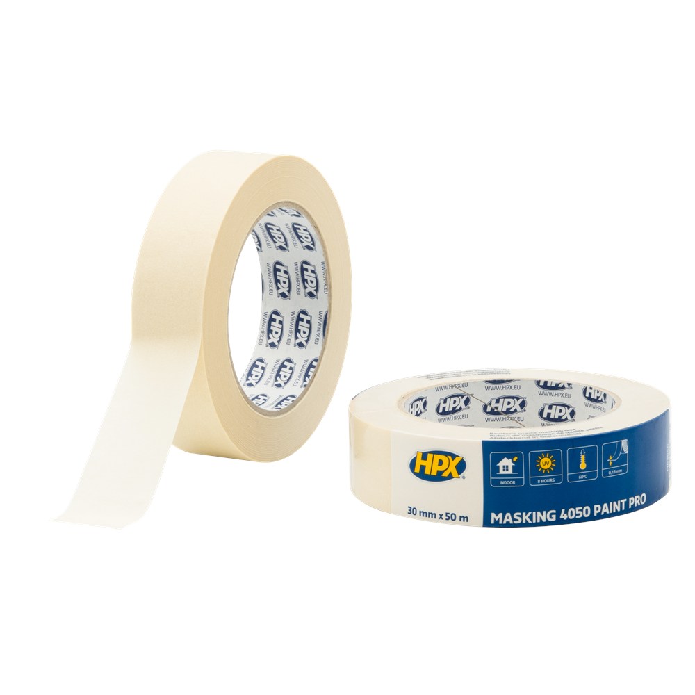 HPX masking tape 60c cremewit 30mm rol 50 meter (1)