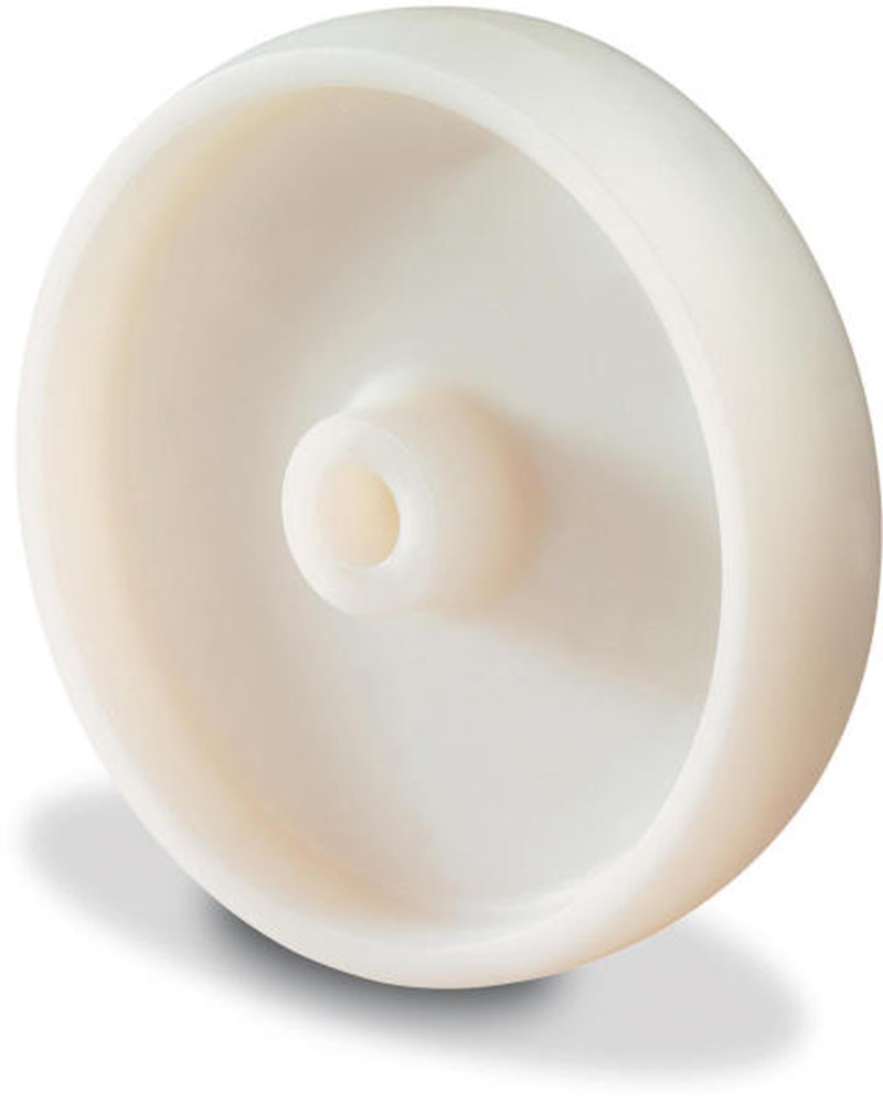 Afbeelding voor Wiel los polyester wit 125x37,5x15mm naaf 44 mm draagvermogen 300 kg