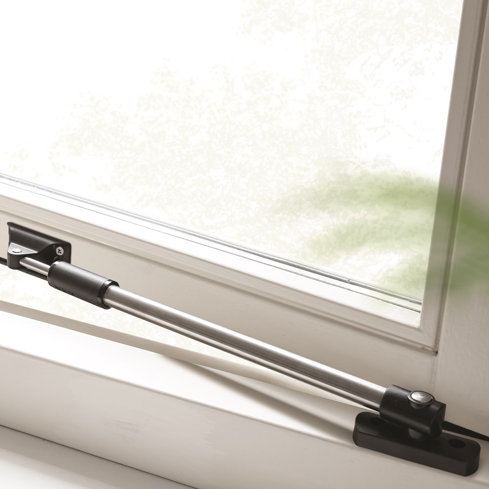 telescoop uitzetter rvs/zwart axa-4 telescoop uitzetter rvs/zwart axa-4