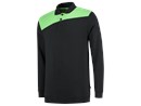 TRICORP Polosweater Bicolor zwart/lime 3XL 302004 302004blacklimeside.png