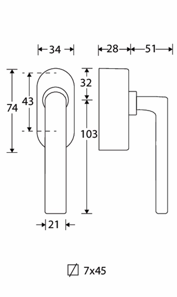 Raamkrukken afsluitbaar SKG***