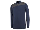 TRICORP Polosweater Bicolor ink/d.grijs L 302004 302004inkdarkgreyside.png