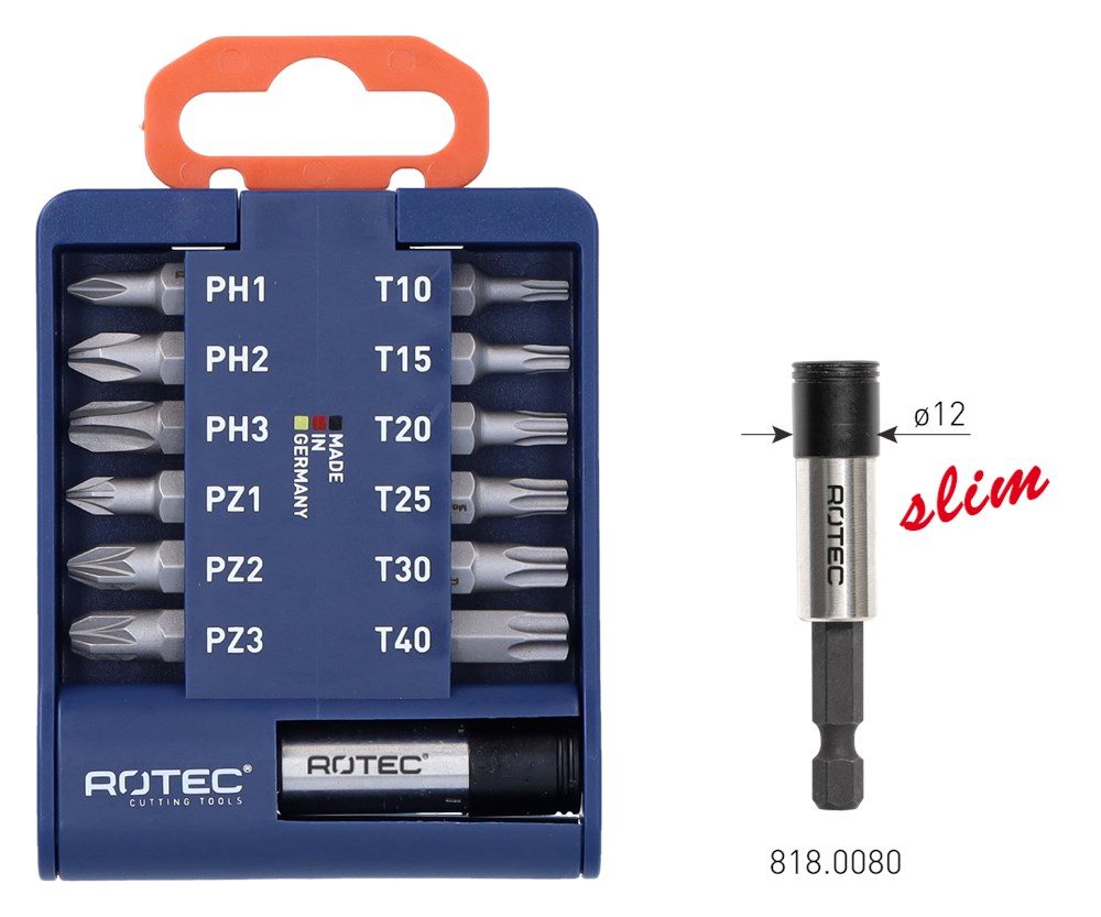 BIT-SET BASIC INCL. BITH. 'SLIM', BITS PH, PZ EN TX, 13-DLG BIT-SET BASIC INCL. BITH. 'SLIM', BITS PH, PZ EN TX, 13-DLG