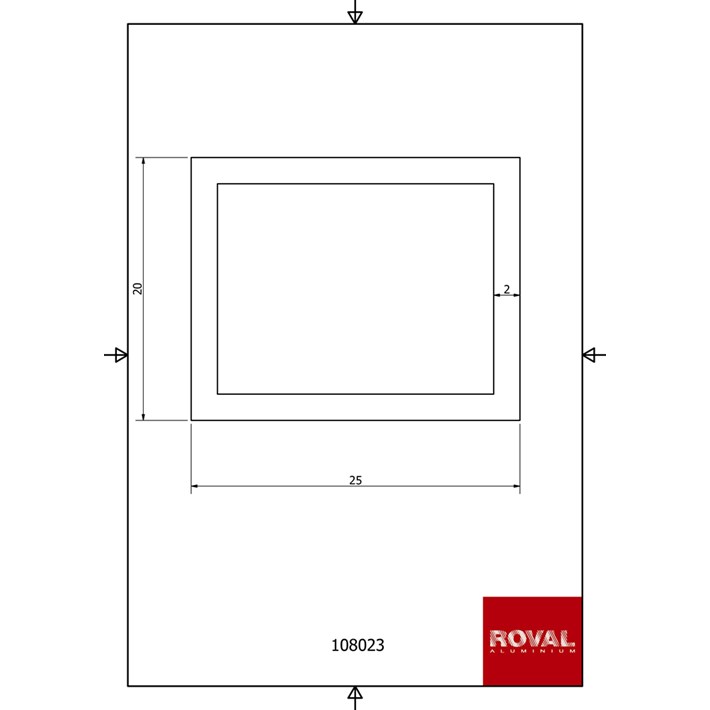Afbeelding Roval Aluminium kokerprofiel