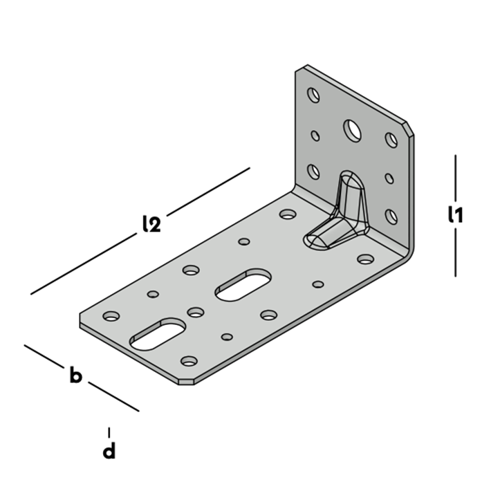 Afbeelding tekening GB hoekanker met ril sv-2