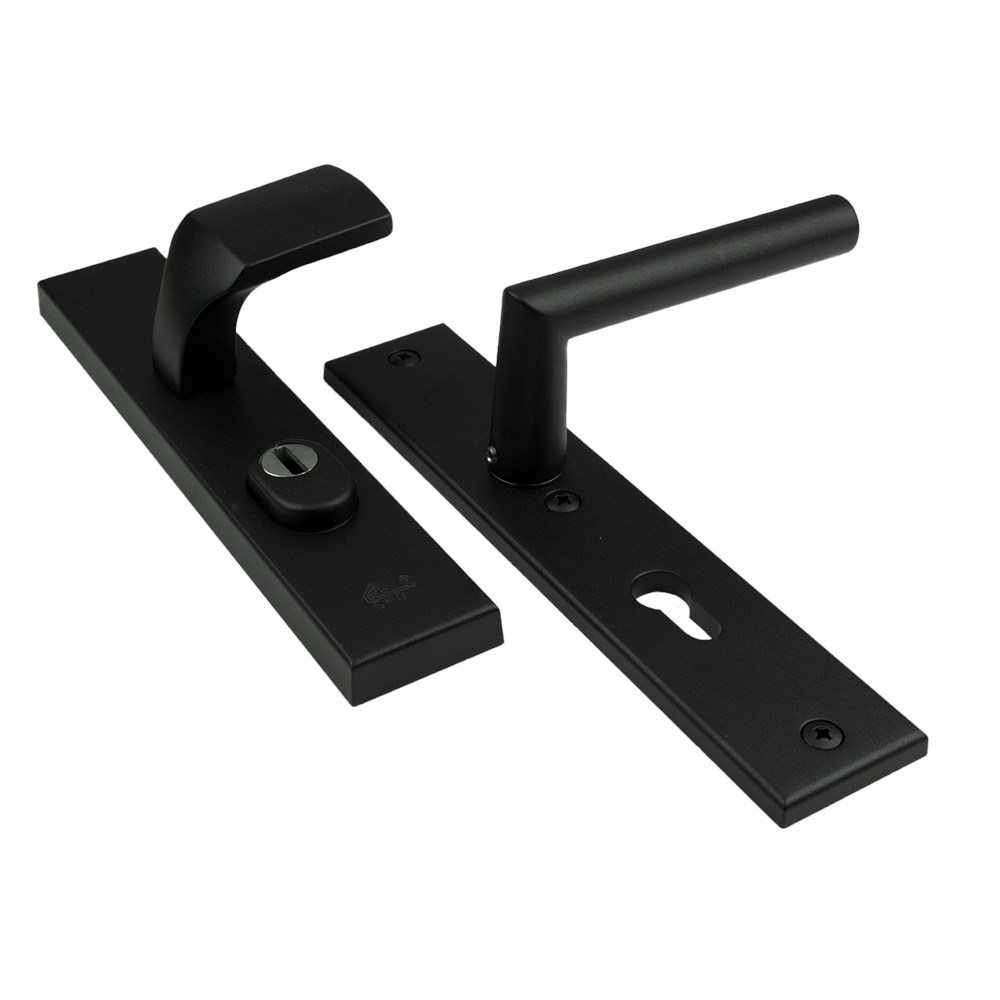 voordeurgarnituur alu mat zwart oxloc-2 voordeurgarnituur alu mat zwart oxloc-2