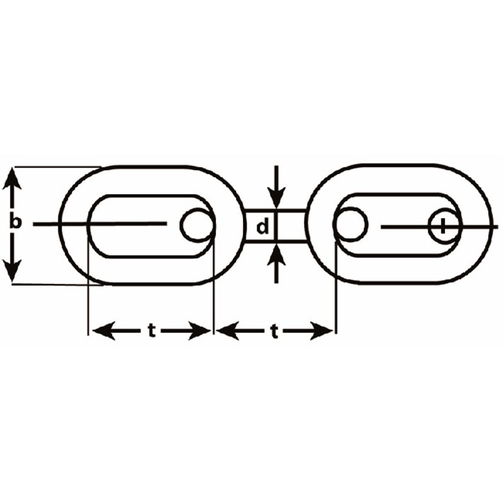 Lijntekening DX signaalketting rood-wit