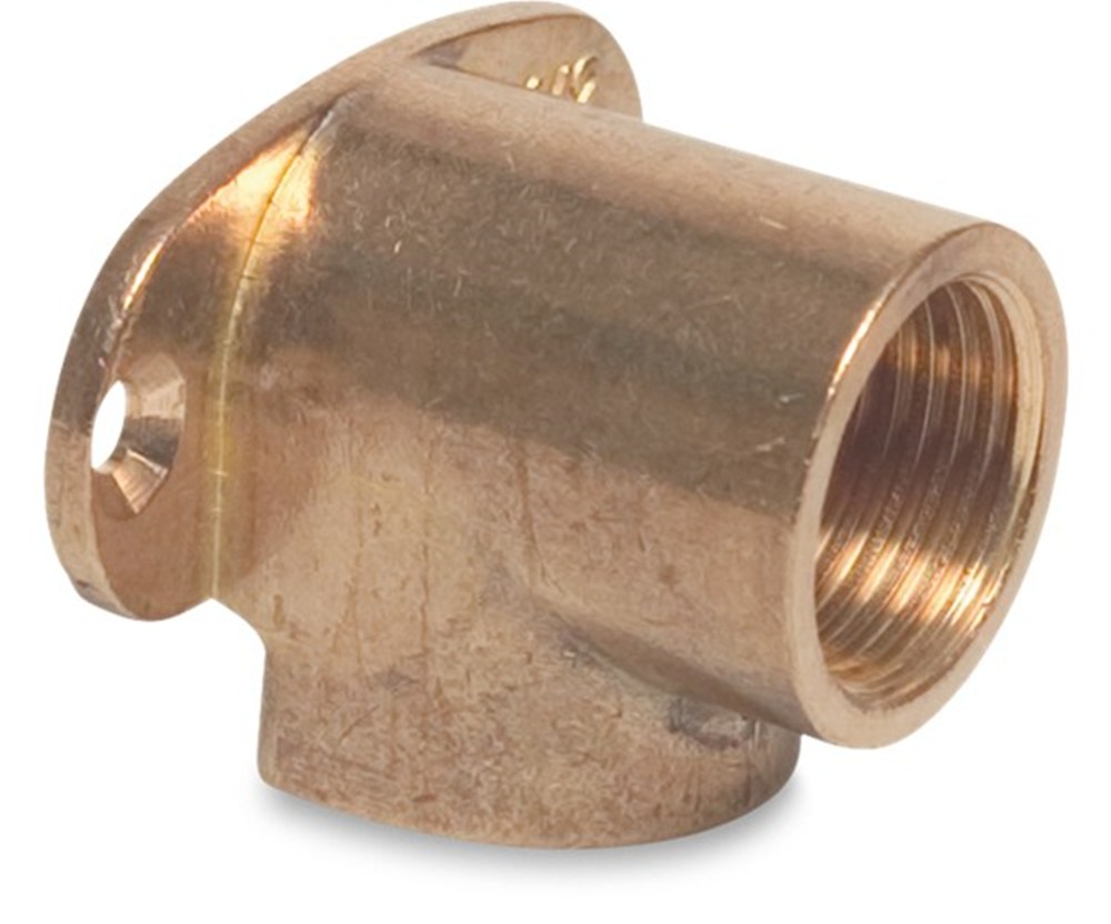 Mega Nr. 471 Muurplaat 90° messing 3/4