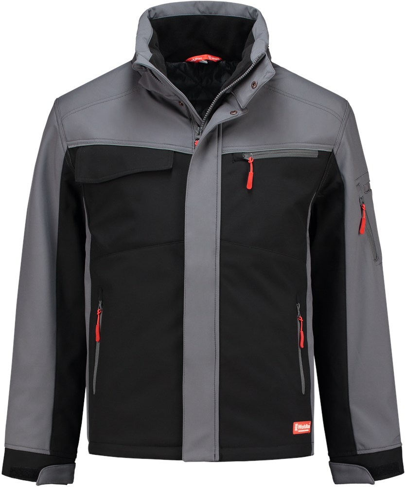 Workman Winster Softshell Jack Zwart/Grijs (1)