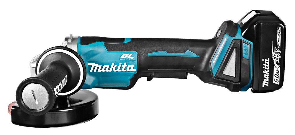 Pompeii afstand Stuwkracht Makita haakse slijper DGA508RTJ 125mm 18V in Mbox 5,0 Ah accu (2 st),  snellader | Polvo bv