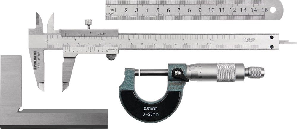 Afbeelding voor Meetset industrie inox 4dlg