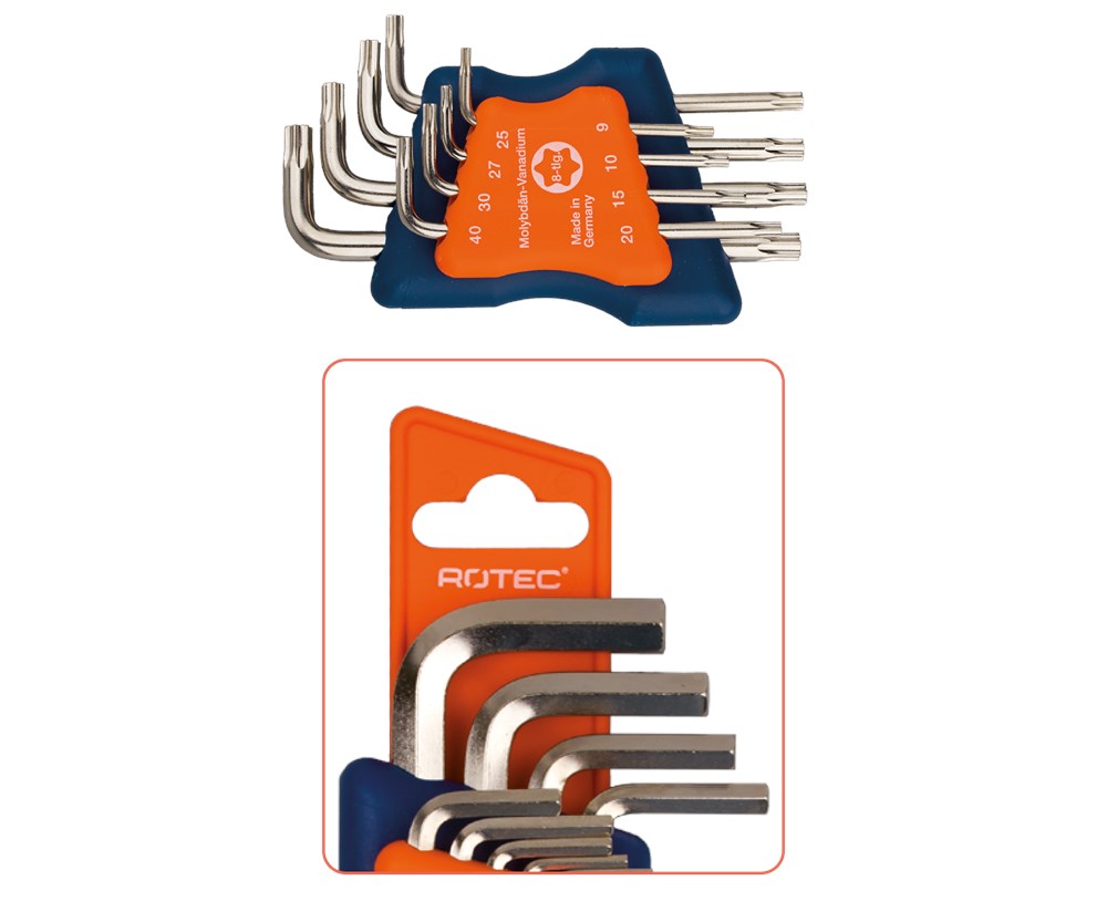 TORXSLEUTELSET, LANG, 8-DLG., T9-T40 TORXSLEUTELSET, LANG, 8-DLG., T9-T40