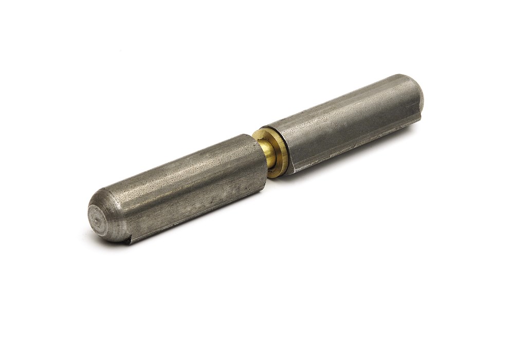 Aanlaspaumelle ronde top vaste messing stift, blank