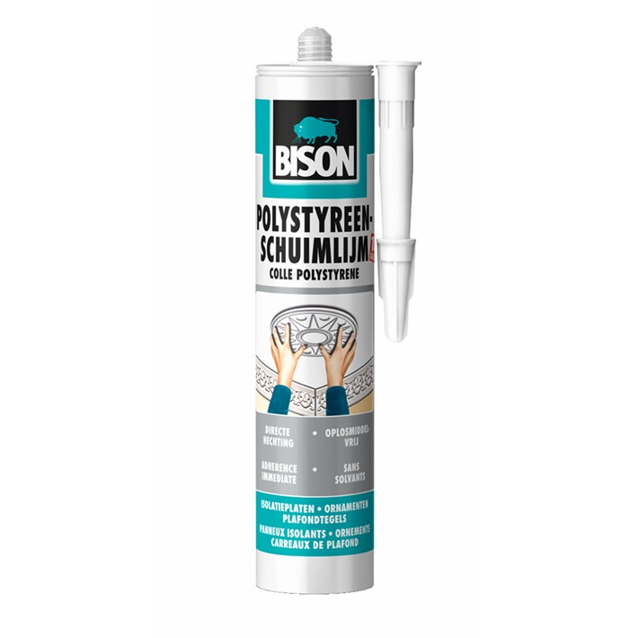 1345050 Bison Polystyreenschuimlijm Cartridge 470g NL/FR