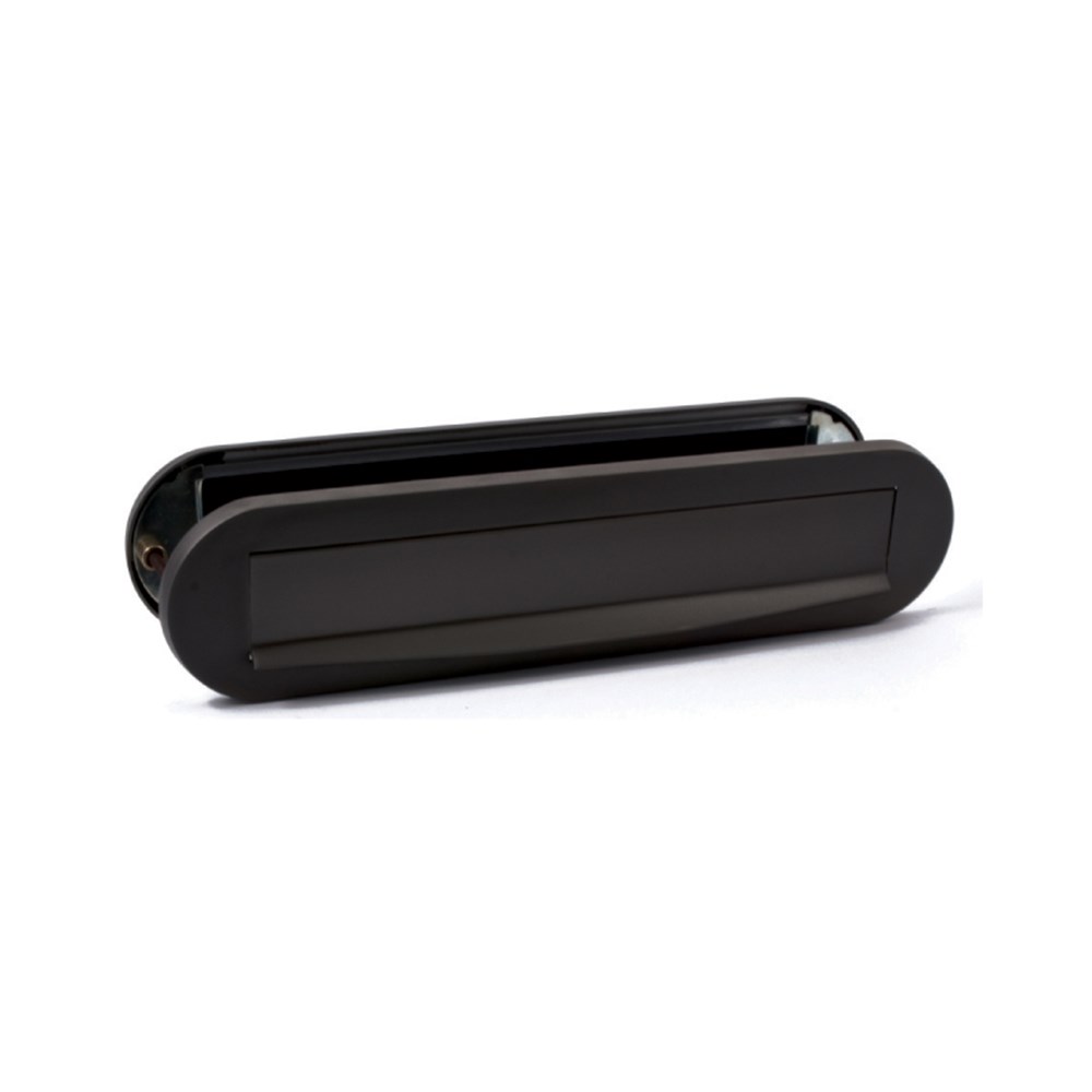 Briefplaat met valklep, messing