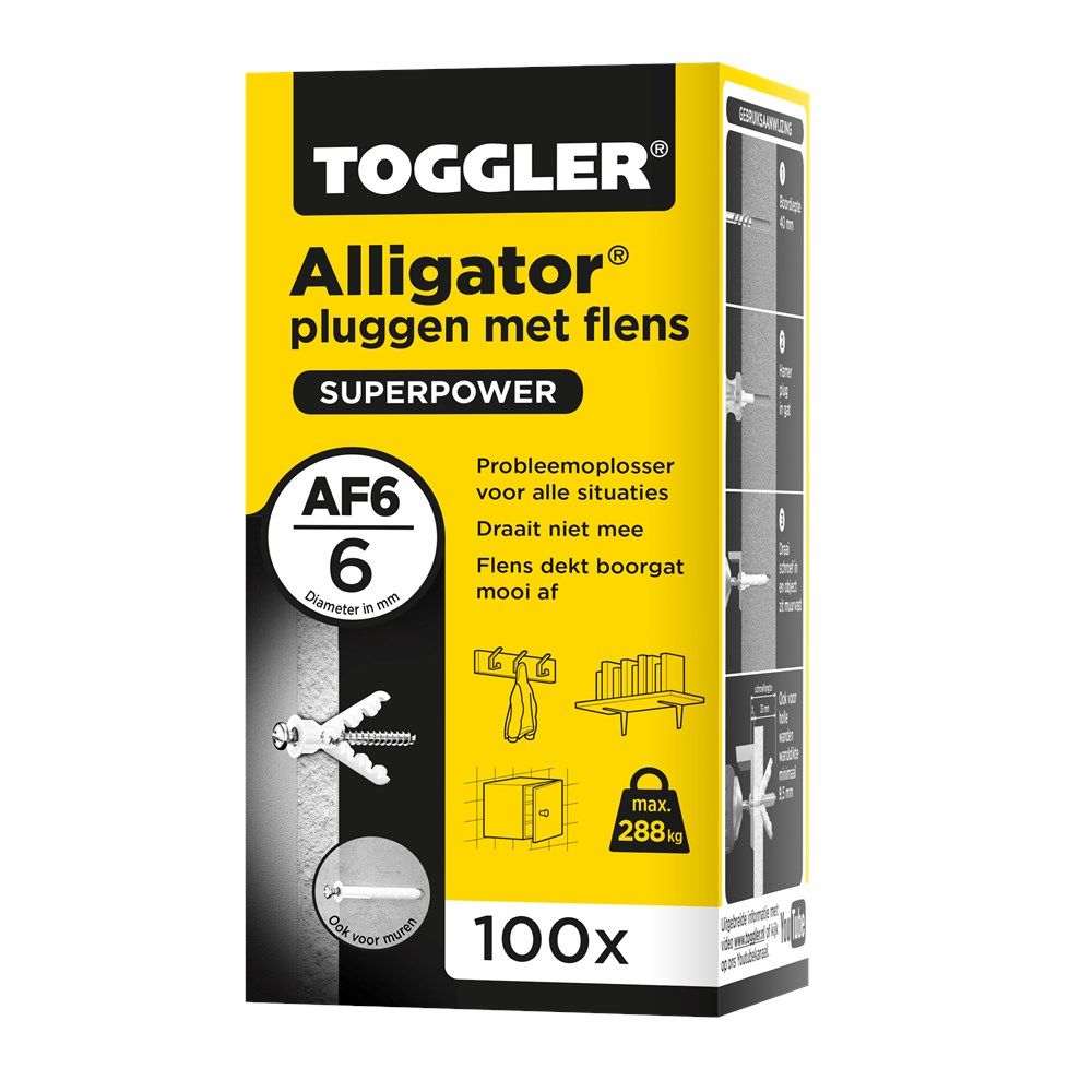 Afbeelding voor Alligator plug + flens AF6 Ø6mm wanddikte > 9,5mm