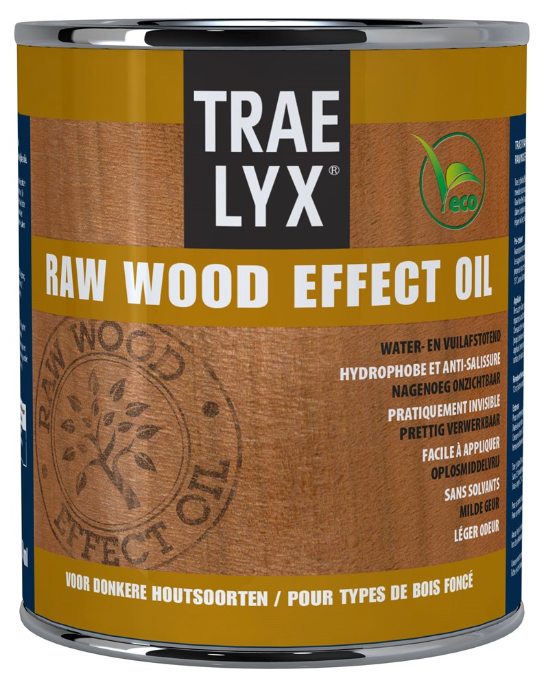 TraeLyx Raw Wood Effect Huile - Bois Foncé - 750 ml