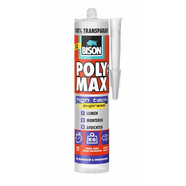 6311911 Bison Poly Max® High Tack Express Crystal Cartridge 300 g NL