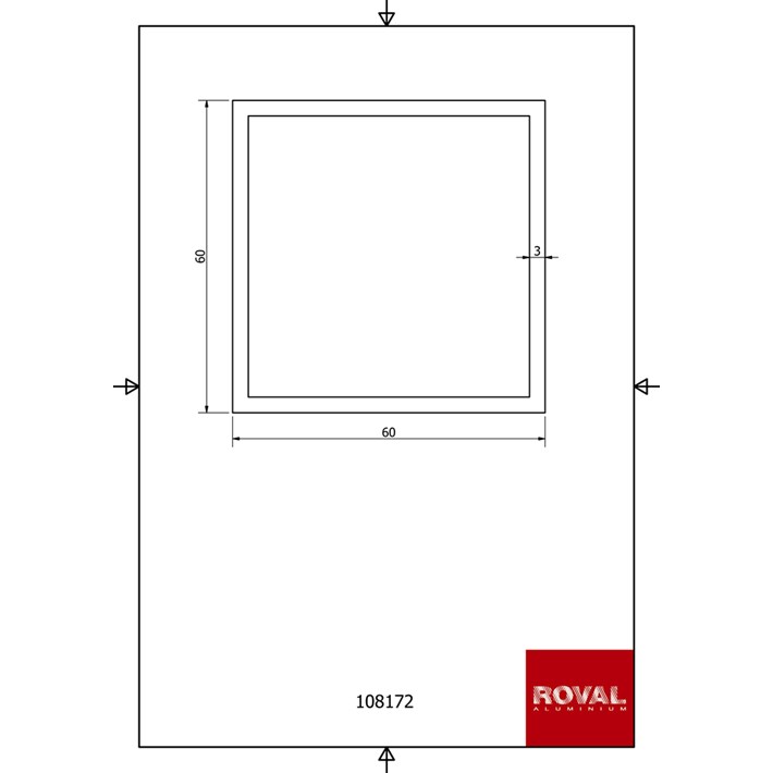 Afbeelding Roval Aluminium kokerprofiel