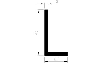 776242501 Hoekprofiel, aluminium 776242501 Hoekprofiel, aluminium