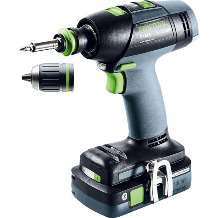 Afbeelding Festool accu schroefboormachine T 18+3 HPC4,0 I-Plus