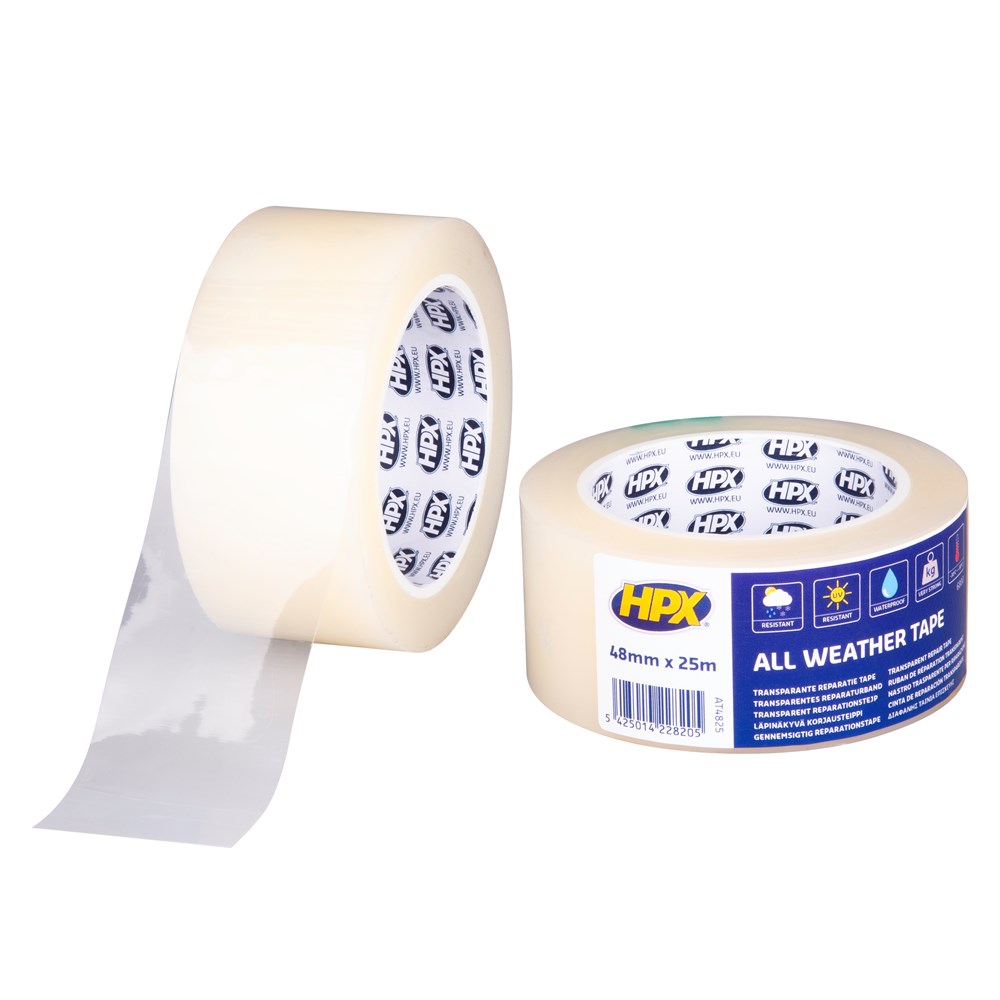 HPX all weather tape transparant 48mm rol (1)