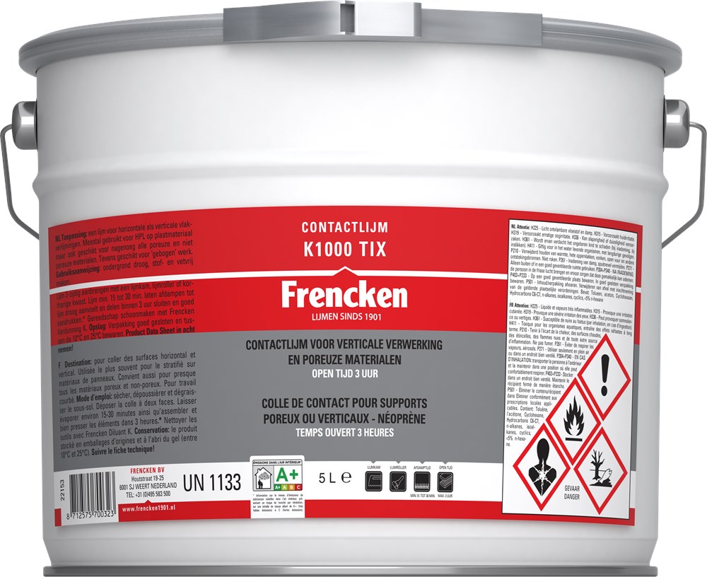 5 l, geel/bruin, min. 15 min., max. 3 uur, 12-20 kg/cm² na 24 uur, bus, 1 st Frencken_125111_Contactlijmen_K1000_Tix.tif