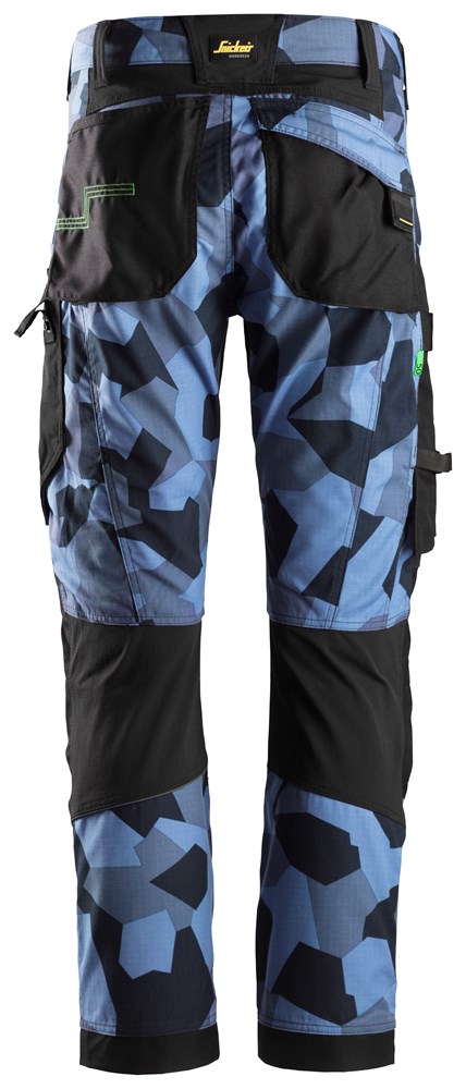 Snickers werkbroek 6903 camo blauw zwart mt 148 Polvo bv