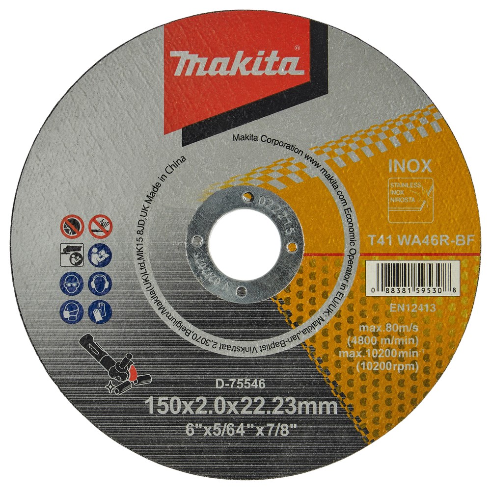 doorslijpschijf staal/rvs makita-4 doorslijpschijf staal/rvs makita-4