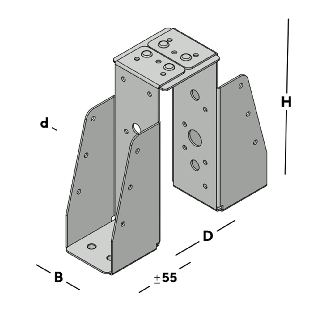 balkdrager dubbel sv-3 balkdrager dubbel sv-3