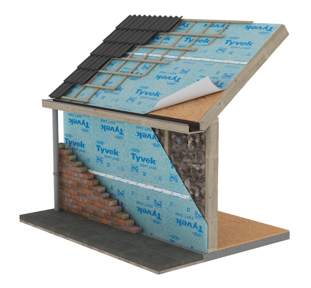tyvek roofliner soft folie-4 tyvek roofliner soft folie-4