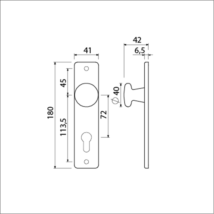 T-180-41 rh pc72-knop 160-40