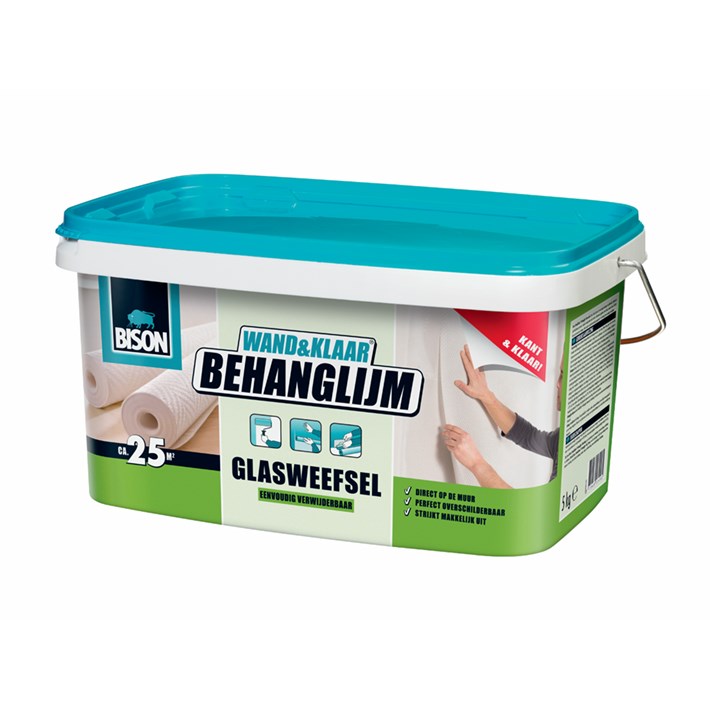 6302987 BS Wand&Klaar® Behanglijm Glasweefsel Bucket 5 kg NL