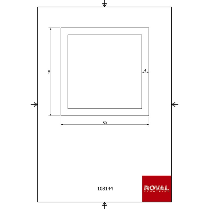 Afbeelding Roval Aluminium kokerprofiel