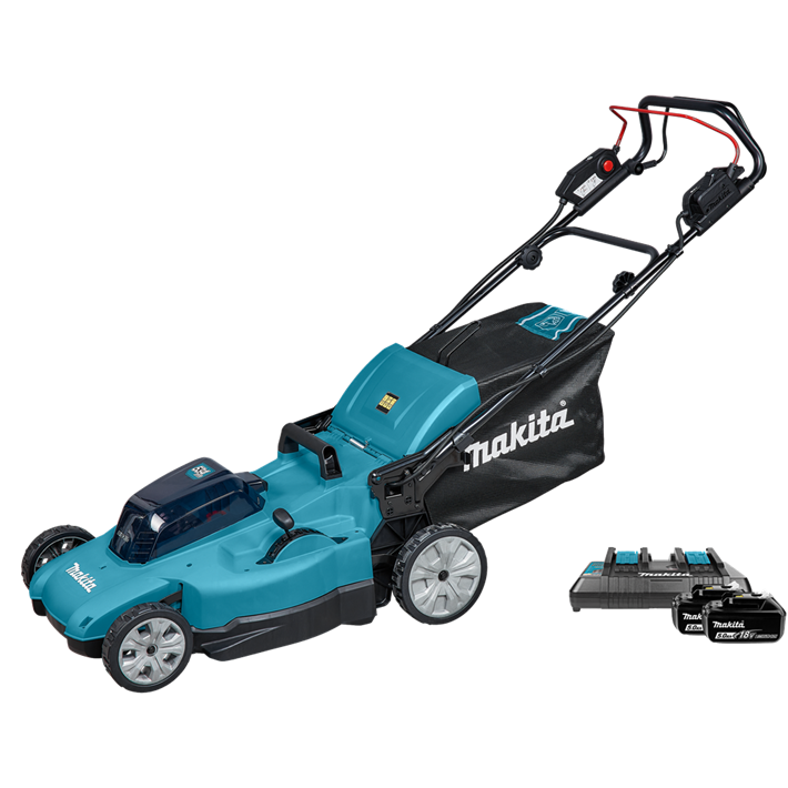Afbeelding Makita lxt 2x18 v accu grasmaaier 53 cm DLM539PT2