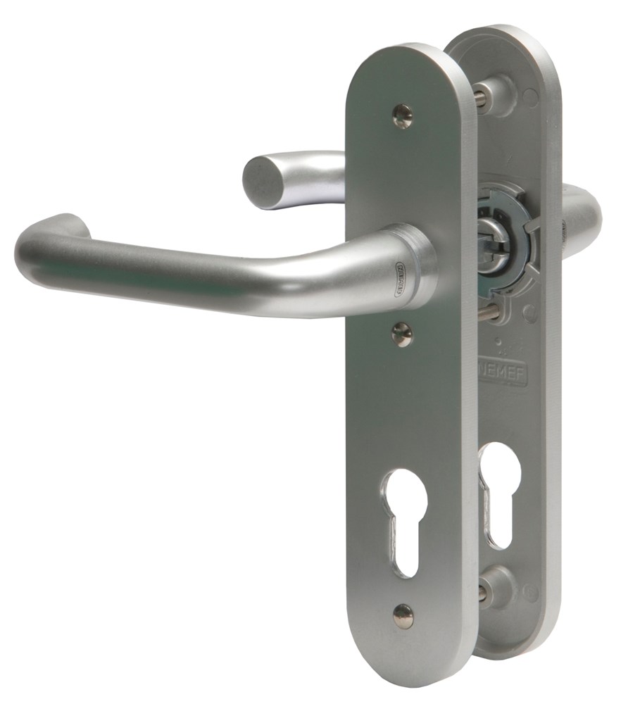 deurkrukgarnituur aluminium f1 nemef-1 deurkrukgarnituur aluminium f1 nemef-1