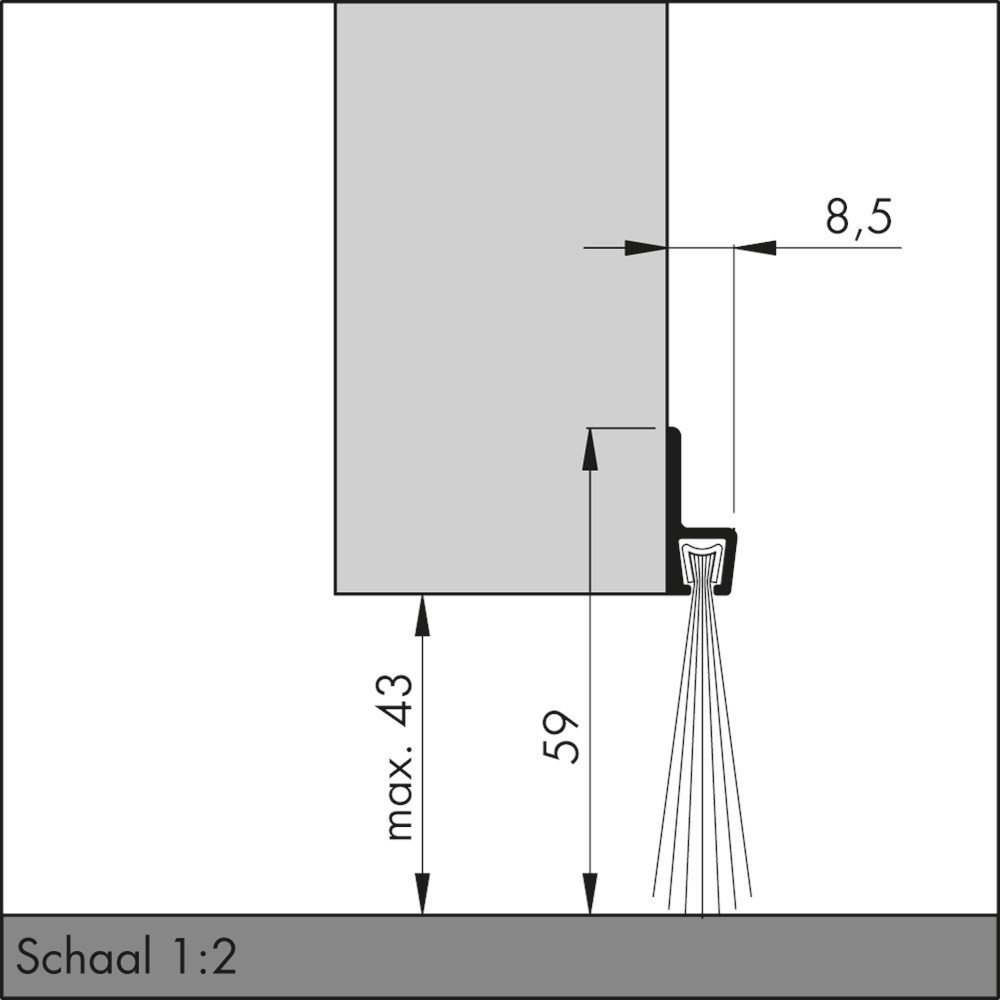 Afbeelding voor IBS 60 300 - TOCHTPROFIEL IBS 60 300