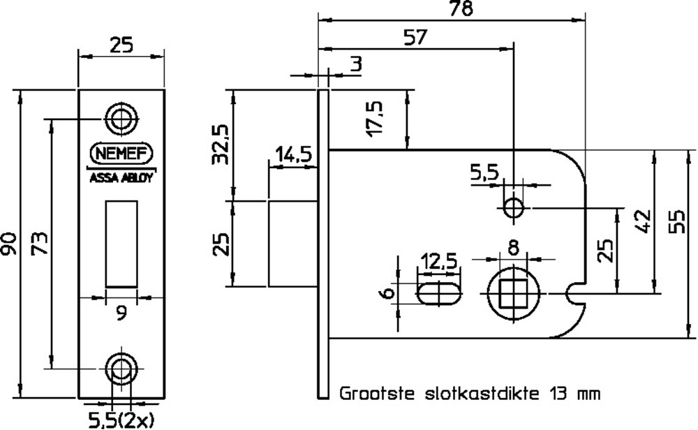 deurslot insteek v&b nemef-2 deurslot insteek v&b nemef-2