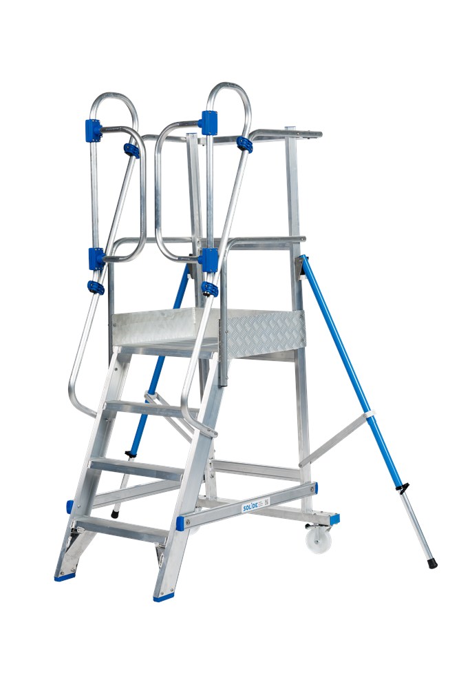 SOLIDE Mobiele bordestrap / 6 treden met deur