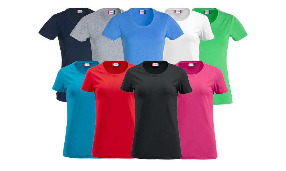 T-shirt, katoen/elastaan