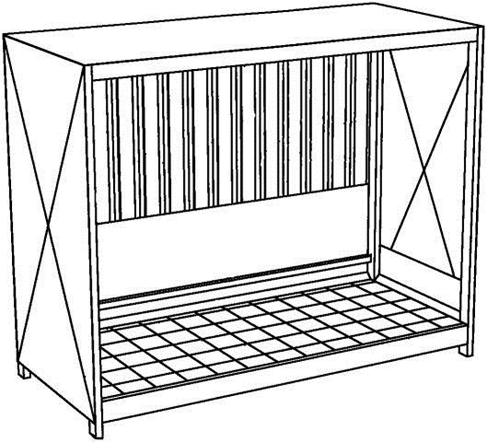 magazijn, buiten, milieuonvriendelijke, brandbare stoffen, 2245 mm, 3500 mm, 1450 mm, 3 stuks, staand, eenzijdig, 1 stuks, 1 stuks, 1000 l, schuifdeur, staal, verzinkt met lak, RAL5015 hemelblauw, RAL5015 hemelblauw, 1080 kg i0000028846.jpg