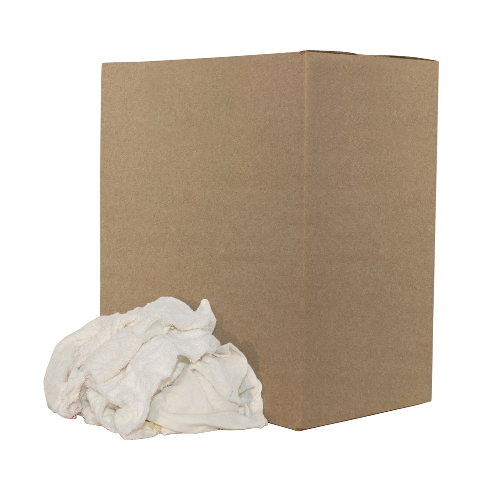 Afbeelding voor Poetsdoek badstof-wit per doos 8 kg