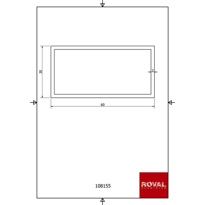 Afbeelding Roval Aluminium kokerprofiel