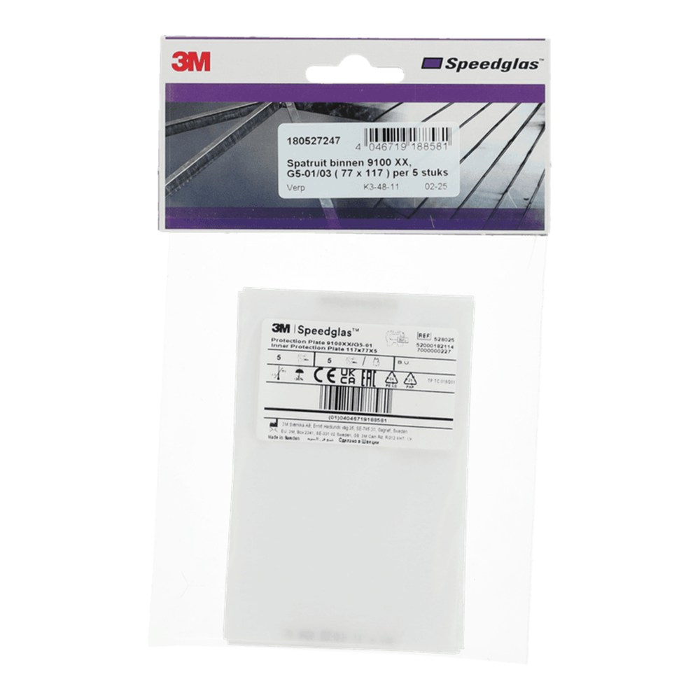 Afbeelding voor Spatruit binnen Lashelm Speedglas 9100 XX - G5-01/03, 77x117 mm, verp. per 5