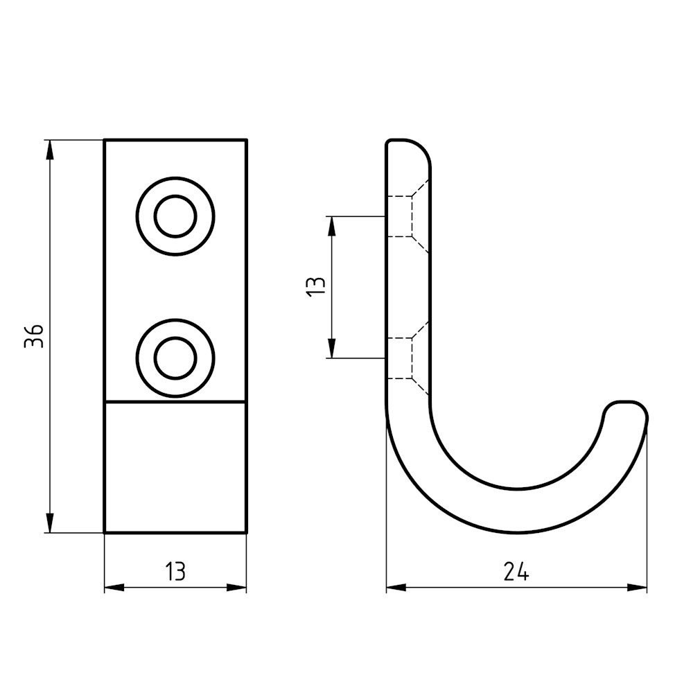 handdoekhaak aluminium mat zwart hermeta-4 handdoekhaak aluminium mat zwart hermeta-4