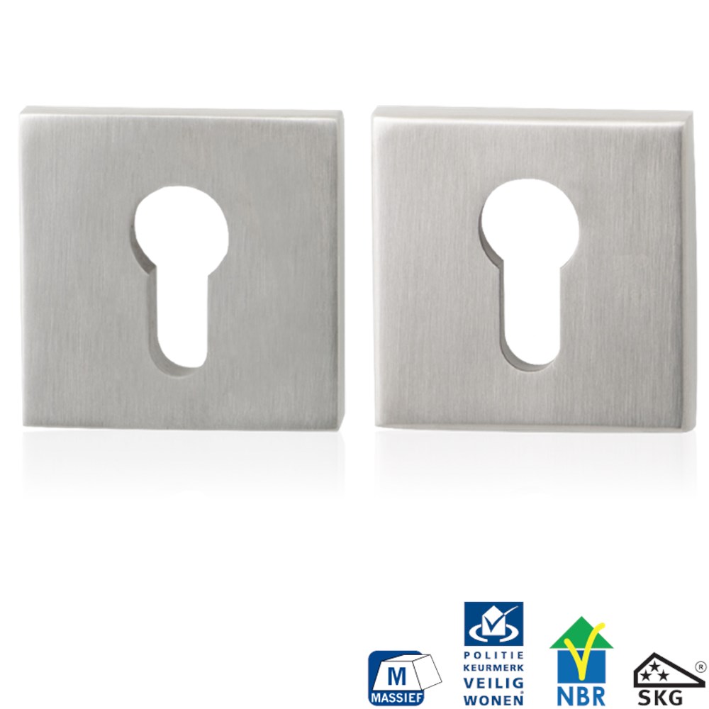 RVS geborsteld, Grijs, RVS, PC, Ja, set, Zakelijk & sportief, Nee, Veiligheidsrozet inclusief bevestiging voor deurdikte 40mm en 56mm GPF981509199.png