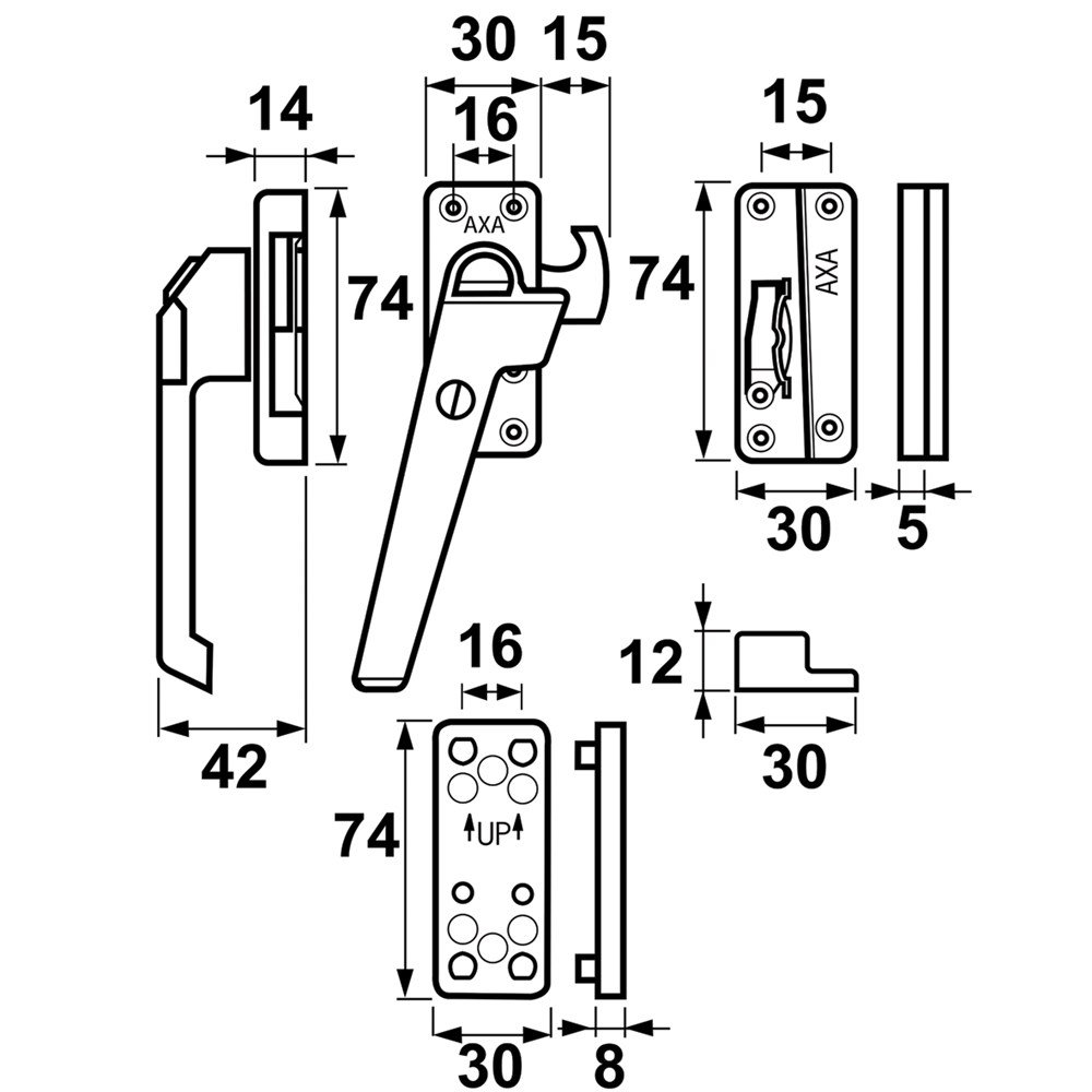 Afbeelding voor SLUITING 3320/OPB/SKG*/INOX/LINKS/BLIST