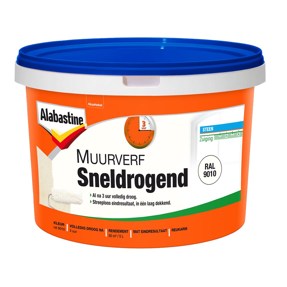 Alabastine sneldrogende muurverf 5 liter (1)