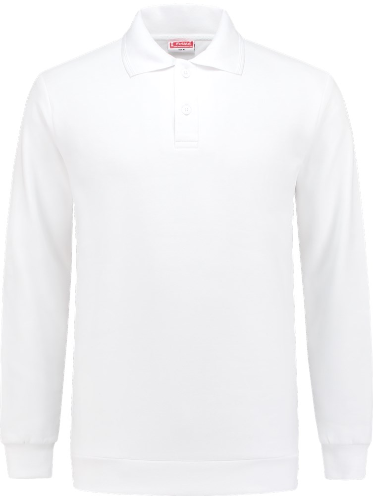 Workman Polosweater+Rib White (1)